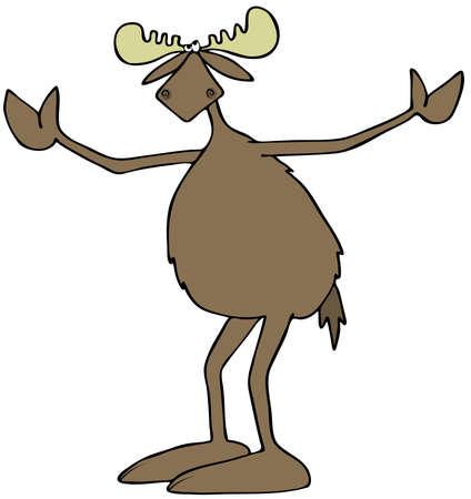 Moose asking for helpの写真素材