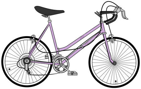 Womens 10 speed bicycleの写真素材