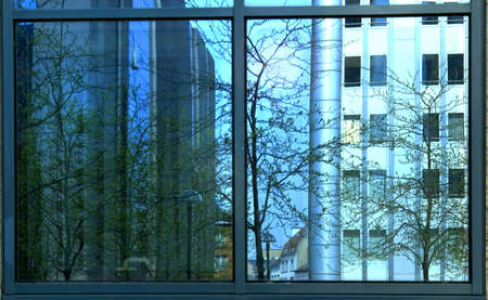 Building reflectionの写真素材