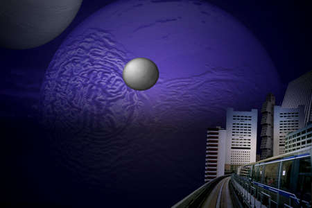 futuristic city : tomorow, same hourの写真素材