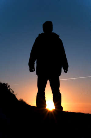 Silhouette of a manの写真素材