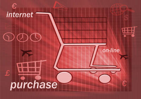 On line shoppingの写真素材