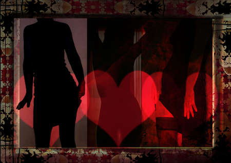 Sexy grungy cardの写真素材