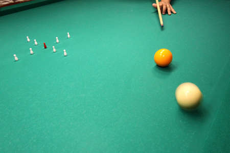 Italian billiards - bowling pins and balls