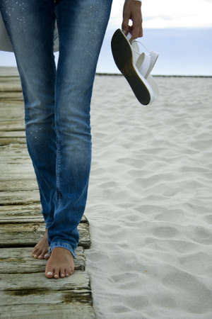 walk on the beachの写真素材