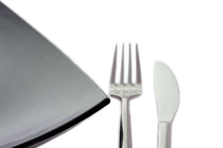 plato, cubierto y cuchilloの写真素材