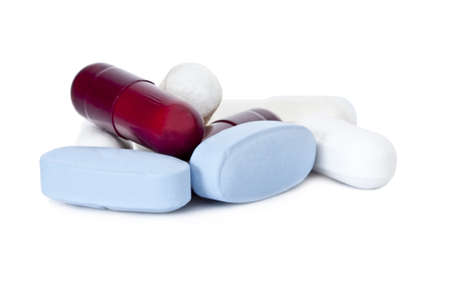 medicine pills isolated on white background