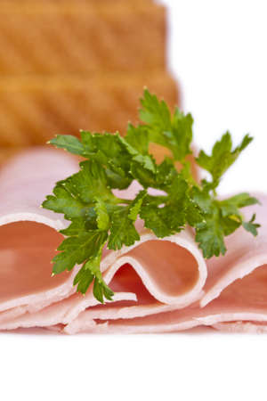 ham isolated on white backgroundの写真素材