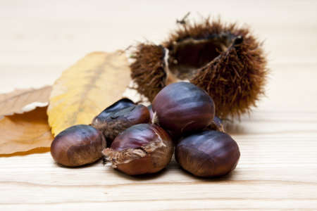 roasted chestnuts, autumn fruits