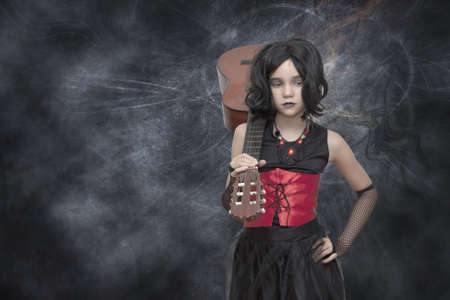 girl with guitarの写真素材