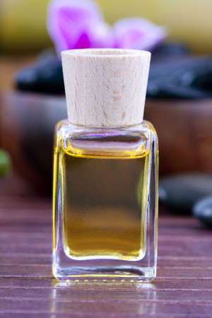 bottle of olive oil naturally aromatic spa