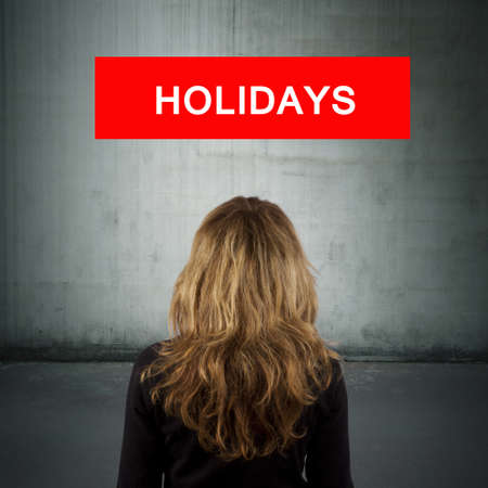 sign girl back with the holidays and destinationsの写真素材