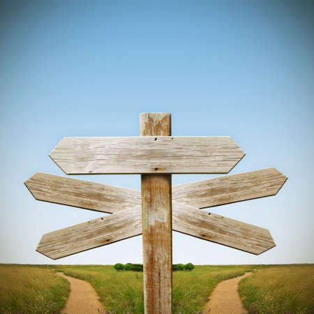 wooden sign with landscape