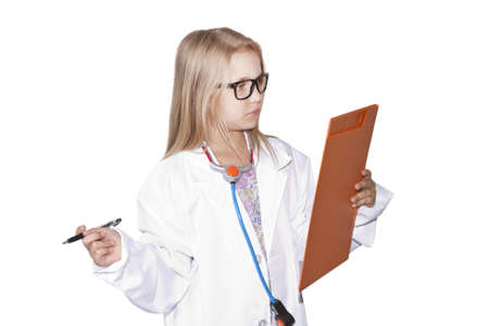 girl with doctor uniformの写真素材