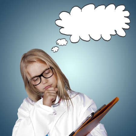 girl with doctor uniformの写真素材