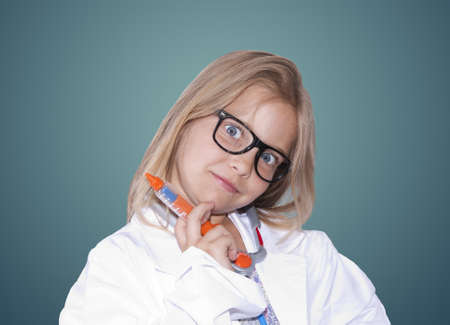 girl with doctor uniformの写真素材