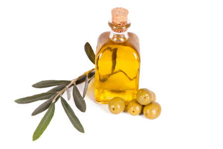 bottle of extra virgin olive oil bottledの写真素材