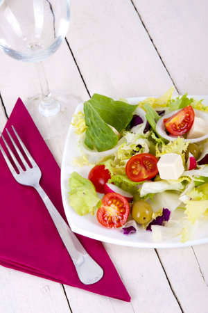 vegetable salad healthy and balanced diet, creative cuisineの写真素材