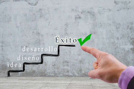 stairs with steps and concepts for successの写真素材