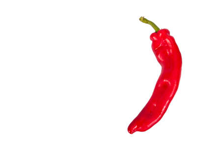 red peppers on white background, fresh vegetablesの写真素材