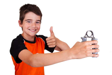 child doing gymnastics sport jersey, active peopleの写真素材