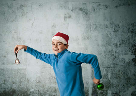 children celebrating christmasの写真素材