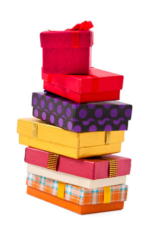gift boxes isolated on white background