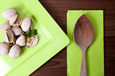 clams prepared meals and seafoodの写真素材