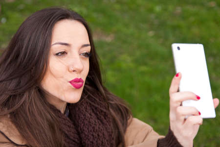 young girl doing a selfie