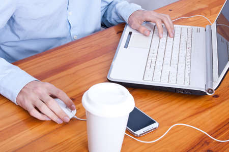 table businessman working in the office