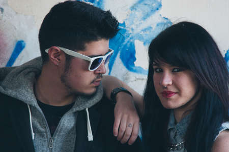 young couple rockersの写真素材