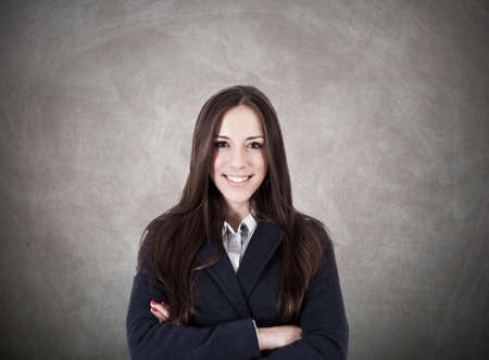 portrait of attractive girl isolatedの写真素材