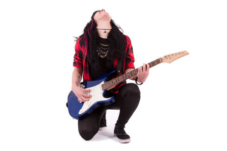 girl with guitarの写真素材