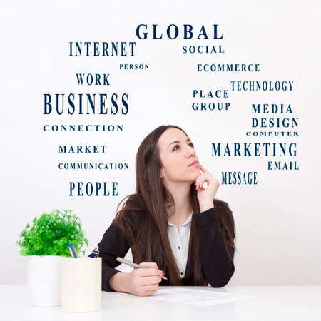 business woman in the officeの写真素材