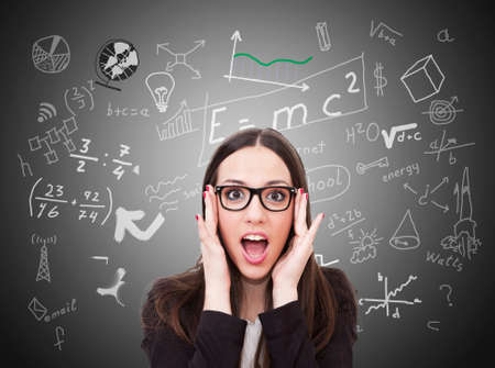 business woman with expression of innovationの写真素材