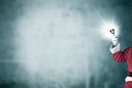 concept of christmas, Santa Claus with bellの写真素材