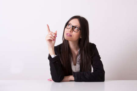 Business woman pointingの写真素材