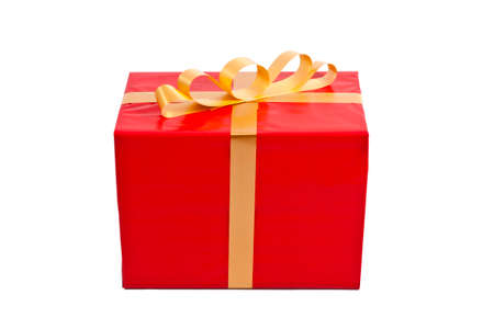gift box isolated on whiteの写真素材