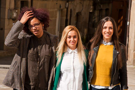 group of girls on the street