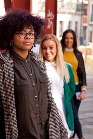 group of girls on the street