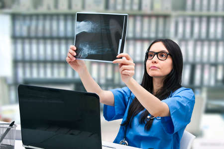 woman doctor working in hospital