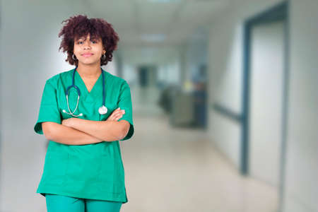 female doctor in hospitalの写真素材