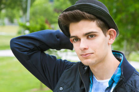 portrait of young manの写真素材