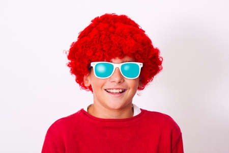 child wig isolated on white backgroundの写真素材