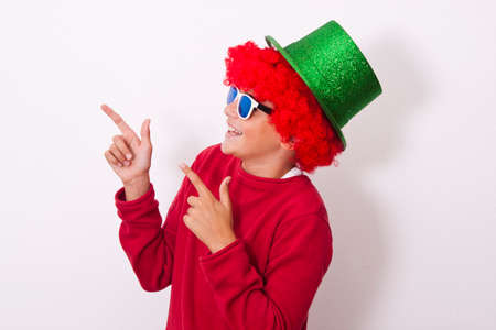 child wig isolated on white backgroundの写真素材