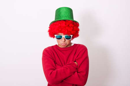 child wig isolated on white backgroundの写真素材