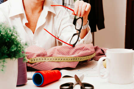 woman working in the sewing and fashion