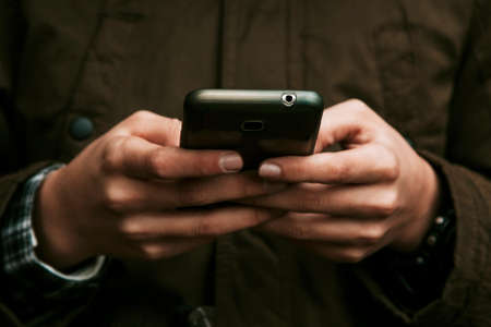 child with mobile phone, background, technologyの写真素材