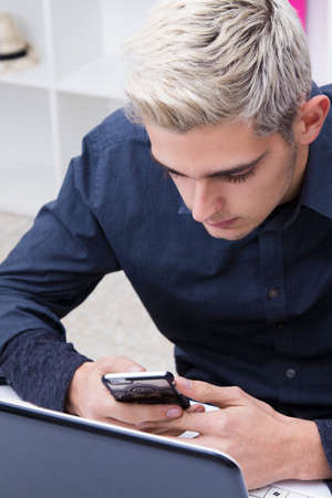 young modern style to the mobile phone