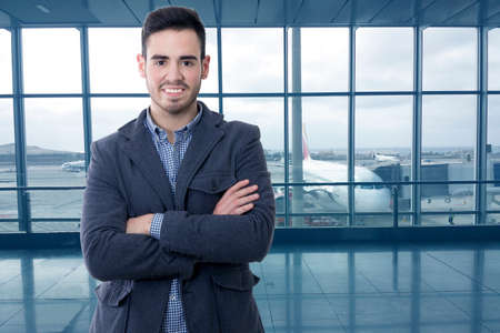 portrait of man's business modern smilingの写真素材